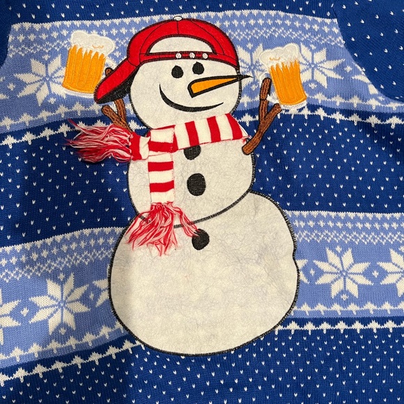 Men’s snowman beer sweater - Picture 3 of 3